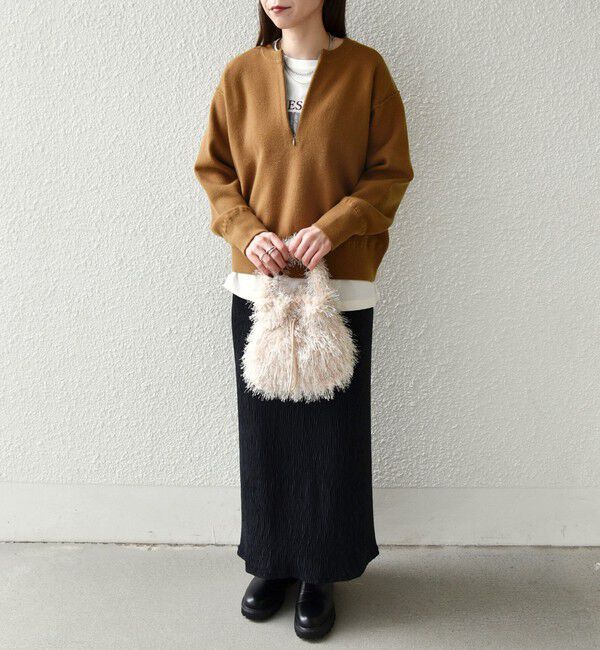 SHIPS Colors 「SHIPS Colors:〈手洗い可能〉ポリエステル ベロア プリーツ タイトスカート」|スカート|