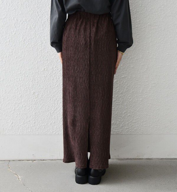 SHIPS Colors 「SHIPS Colors:〈手洗い可能〉ポリエステル ベロア プリーツ タイトスカート」|スカート|