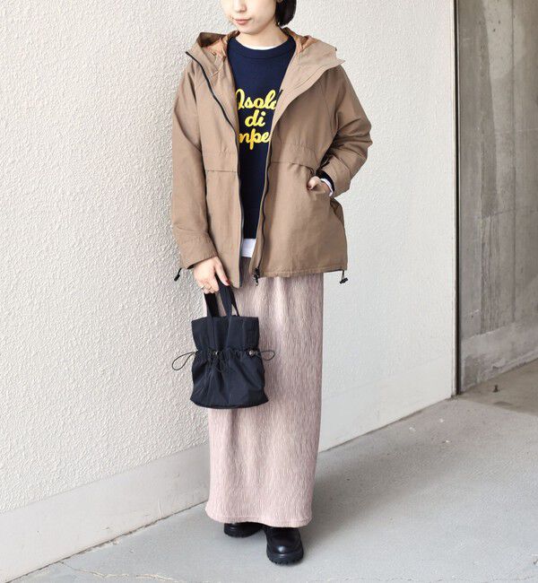 SHIPS Colors 「SHIPS Colors:〈手洗い可能〉ポリエステル ベロア プリーツ タイトスカート」|スカート|