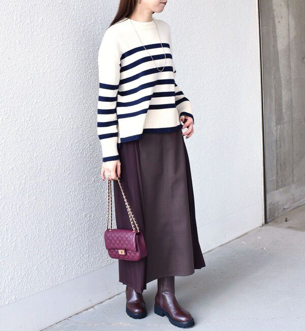 SHIPS Colors 「SHIPS Colors:〈手洗い可能〉プリーツ コンビ スカート」|スカート|