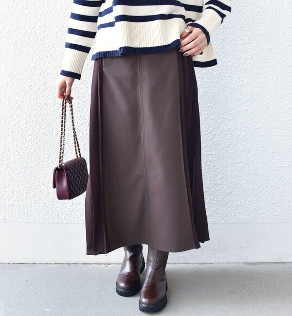 SHIPS Colors 「SHIPS Colors:〈手洗い可能〉プリーツ コンビ スカート」|スカート|