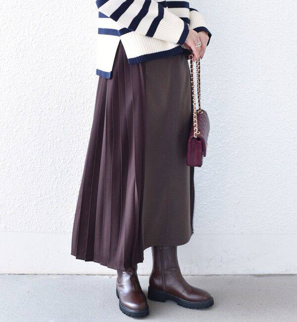 SHIPS Colors 「SHIPS Colors:〈手洗い可能〉プリーツ コンビ スカート」|スカート|