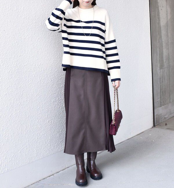 SHIPS Colors 「SHIPS Colors:〈手洗い可能〉プリーツ コンビ スカート」|スカート|