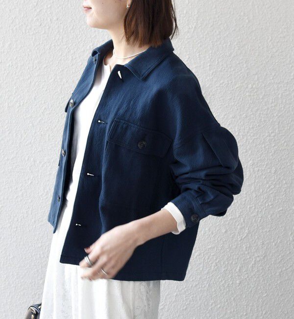 SHIPS any「《予約》SHIPS any:〈洗濯機可能〉カルゼ ショート ワーク ジャケット」|その他|