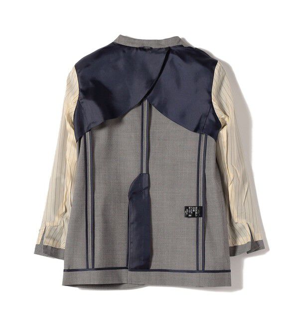 SHIPS for women「SHIPS Primary Navy Label:カラー レス ジャケット（グレー）」|ノーカラージャケット|