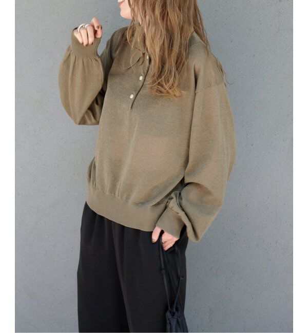 OUTDOOR PRODUCTS Usual Things「ハイゲージシアーロングスリーブニットポロシャツ」|ニット・セーター|