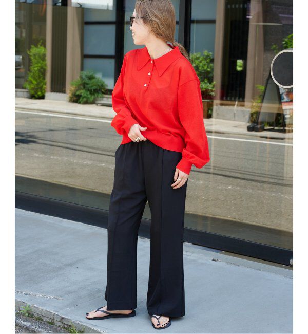 OUTDOOR PRODUCTS Usual Things「ハイゲージシアーロングスリーブニットポロシャツ」|ニット・セーター|