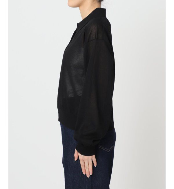 OUTDOOR PRODUCTS Usual Things「ハイゲージシアーロングスリーブニットポロシャツ」|ニット・セーター|