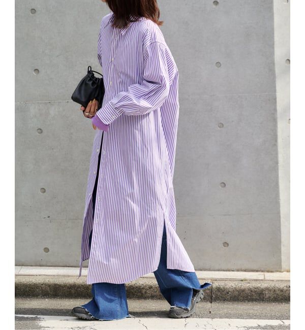 OUTDOOR PRODUCTS Usual Things「コットンポリエステルロンストシャツワンピース」|ワンピース|