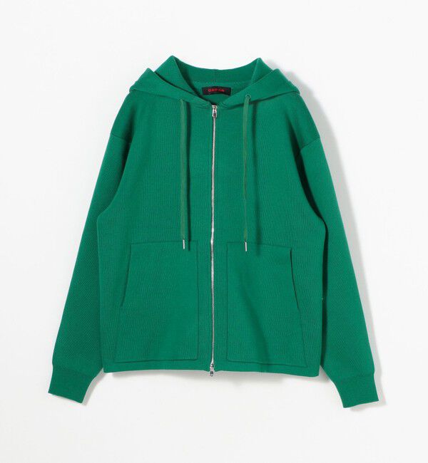 CABaN「CABaN コットンカシミヤ ジップパーカ」|ニット・セーター|55 グリーン