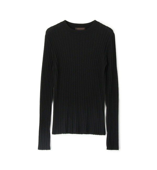 TOMORROWLAND collection「カシミヤシルクリブ クルーネックプルオーバー」|ニット・セーター|19 ブラック