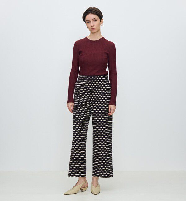 TOMORROWLAND collection「カシミヤシルクリブ クルーネックプルオーバー」|ニット・セーター|