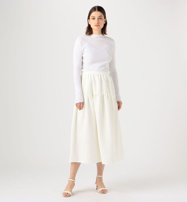 Ballsey「ペイズリーマトラッセ ギャザーロングスカート」|フレア|