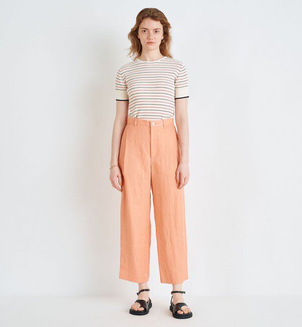 MACPHEE「 ヘンプツイル タックテーパードパンツ」|その他|