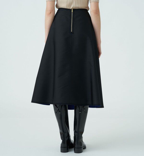 TOMORROWLAND collection「ポリエステルシルクツイルタフタ リバーシブルスカート」|フレア|