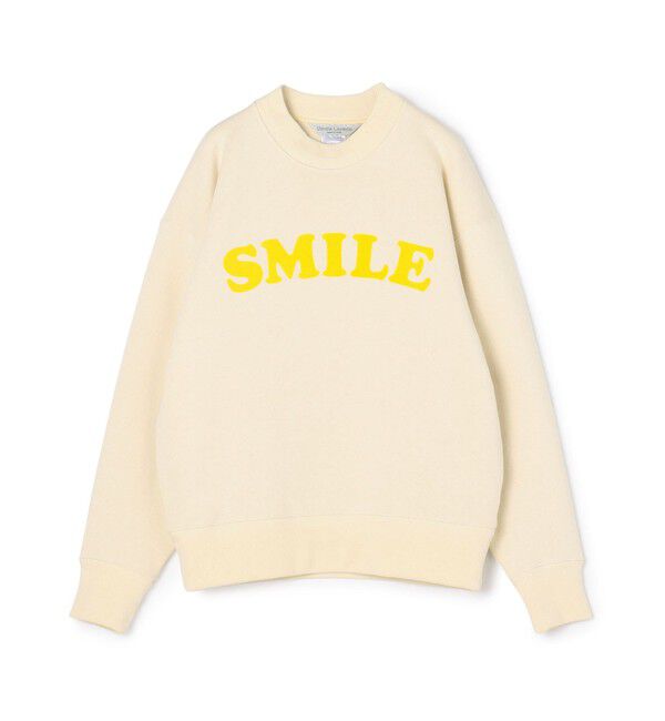 TOMORROWLAND BUYING WEAR「UNION LAUNCH FLOCKY PRINT SMILE スエット プルオーバー」|スウェット・ジャージ|41 ライトベージュ