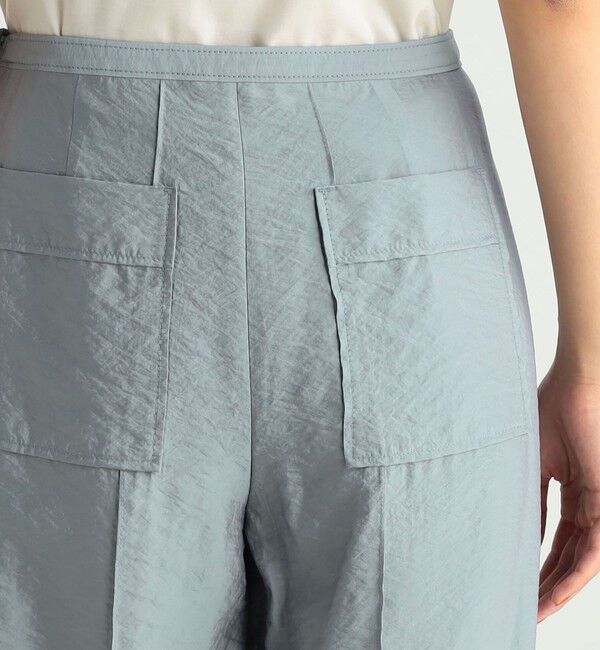 BACCA「オーガンジーレーヨン ワイドパンツ」|チノ|