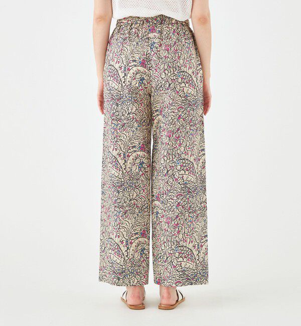 SOULEIADO「リネンプリント イージーストレートパンツ」|その他|