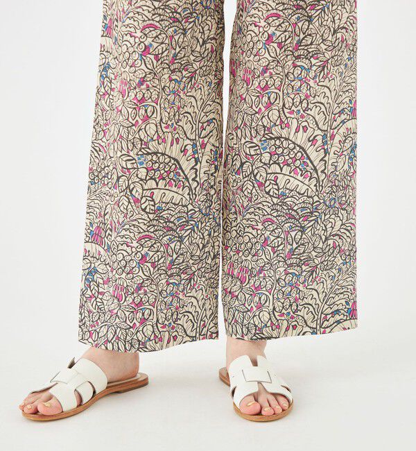 SOULEIADO「リネンプリント イージーストレートパンツ」|その他|