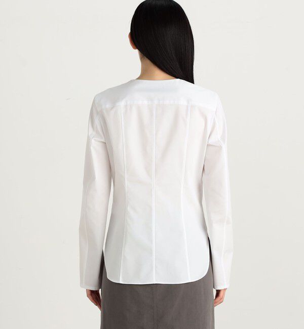 Edition「コンパクトツイル ジップシャツ」|シャツ・ブラウス|