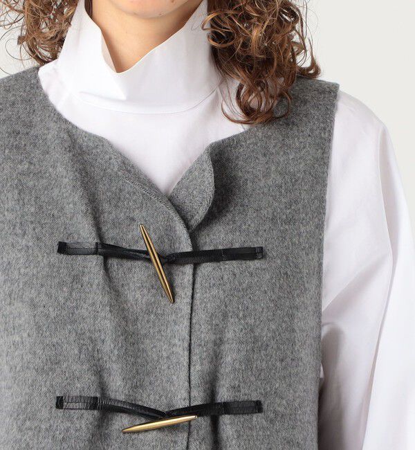 ライトダブルフェイスシャギー ストール付きジレ（DES PRES）｜ルミネ