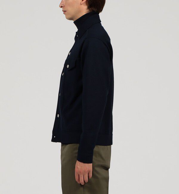 TOMORROWLAND MENS「TOMORROWLAND tricot ウールシルクミラノリブ ニットGジャン」|ニット・セーター|