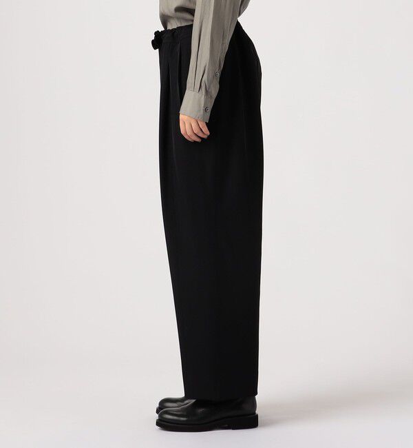 BACCA「ポリエステルレーヨン タックワイドパンツ」|その他|