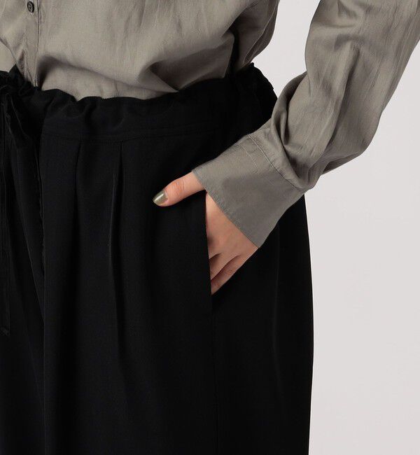 BACCA「ポリエステルレーヨン タックワイドパンツ」|その他|