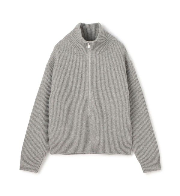 GALERIE VIE「ファインウーレン ジップ プルオーバー」|ニット・セーター|14 グレー系
