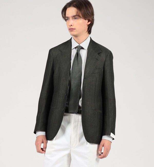 TOMORROWLAND MENS「【別注】De Petrillo リネンコットン シングルブレステッド3Bジャケット」|テーラードジャケット|