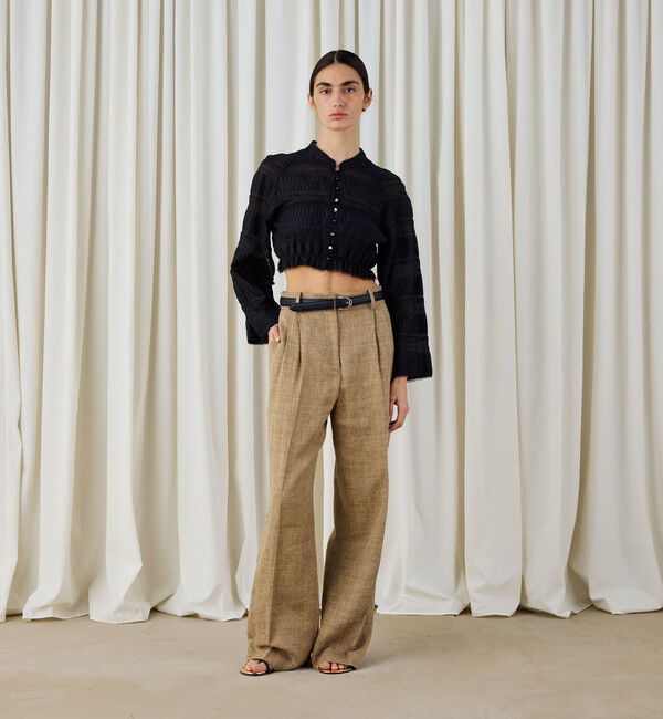 DES PRES「ブリックジャカード クロップドブラウス」|シャツ・ブラウス|