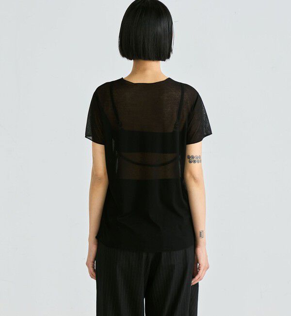 Edition「シアーフライス ハーフスリーブトップス」|Tシャツ・カットソー|