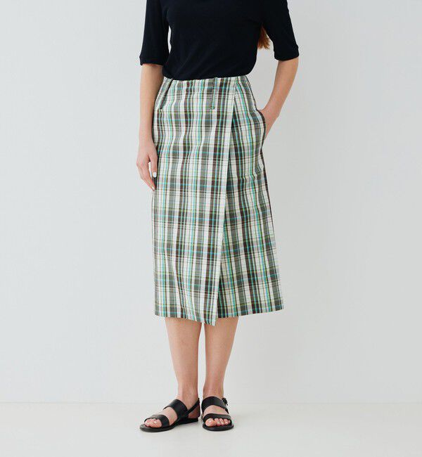 TOMORROWLAND GOODS「LUTCHMIAH チェックスカート」|スカート|