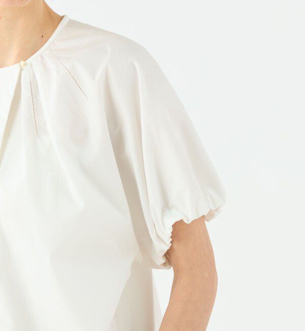 TOMORROWLAND collection「コンパクトブロード タックボリュームブラウス」|シャツ・ブラウス|