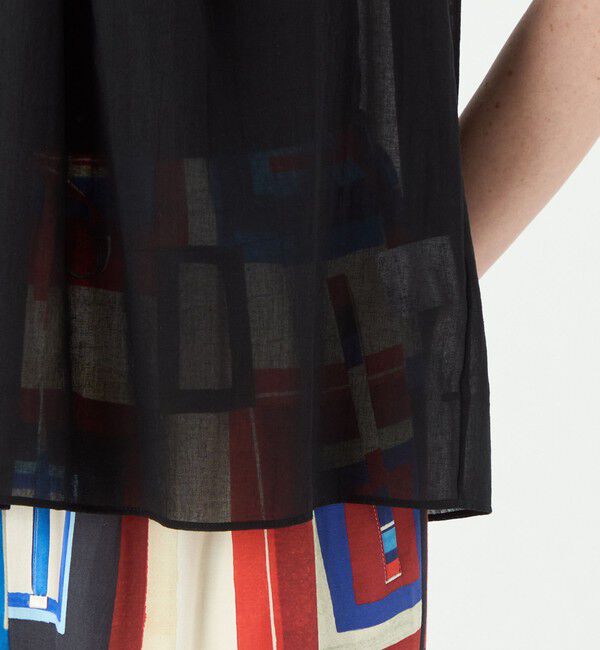 Ballsey「コットンクレープ Vネックブラウス」|シャツ・ブラウス|