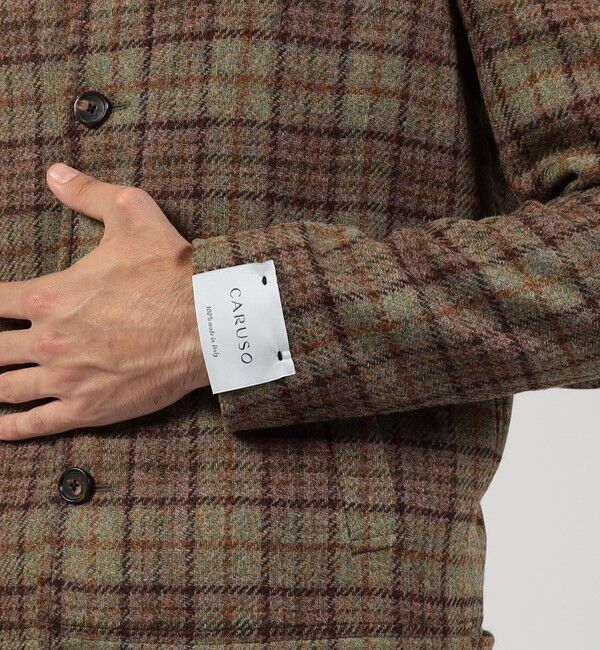 TOMORROWLAND BUYING WEAR「【別注】CARUSO ウールチェック ショートブルゾン」|ブルゾン・スタジャン|