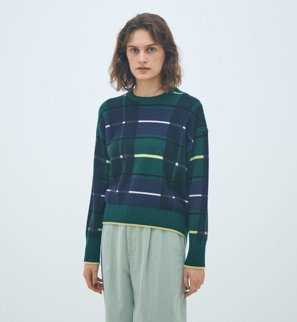 MACPHEE「NZ LAMBS プリント クルーネックプルオーバー」|ニット・セーター|