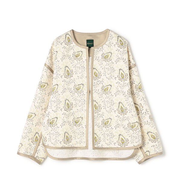 SOULEIADO「ポリエステルプリント クルーネックブルゾン」|ブルゾン・スタジャン|12 ホワイト系