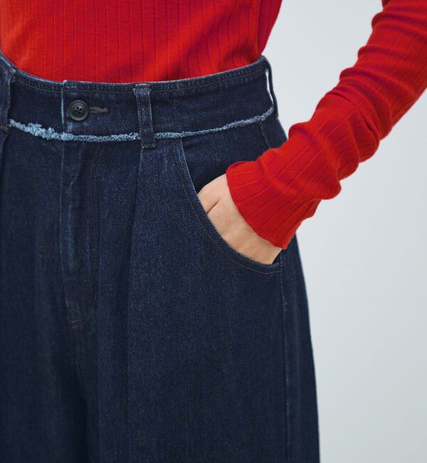 MACPHEE「ハードツイストデニム ワイドパンツ」|デニム|
