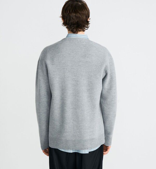 Edition「スラブ縮絨 Vネックカーディガン」|カーディガン|