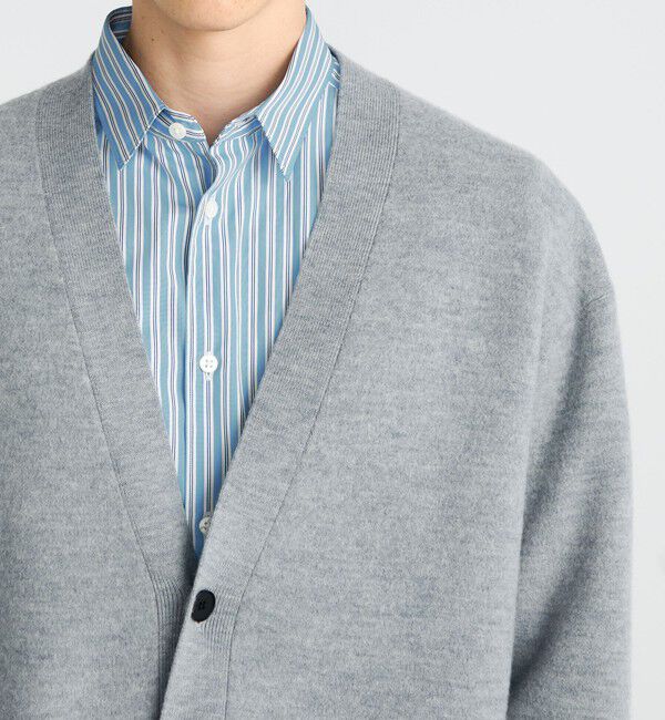 Edition「スラブ縮絨 Vネックカーディガン」|カーディガン|