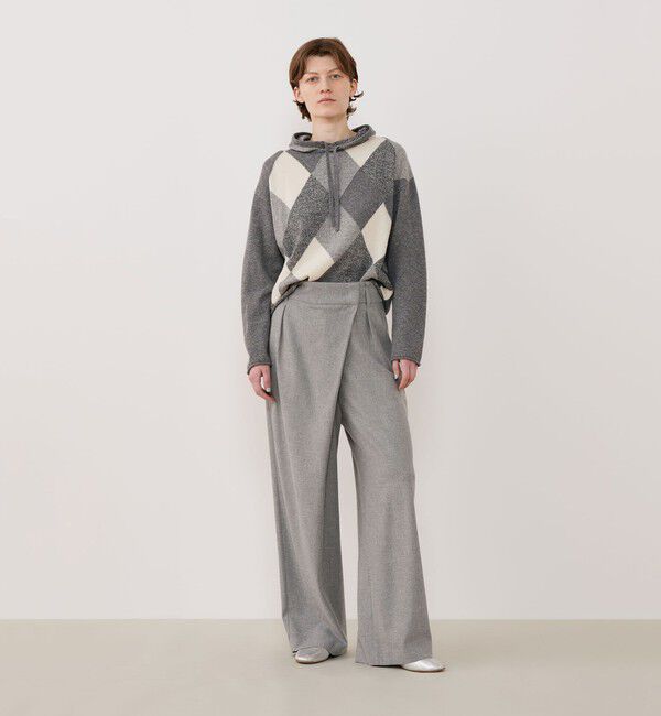 GALERIE VIE「ウールアーガイル フーデッドプルオーバー」|ニット・セーター|