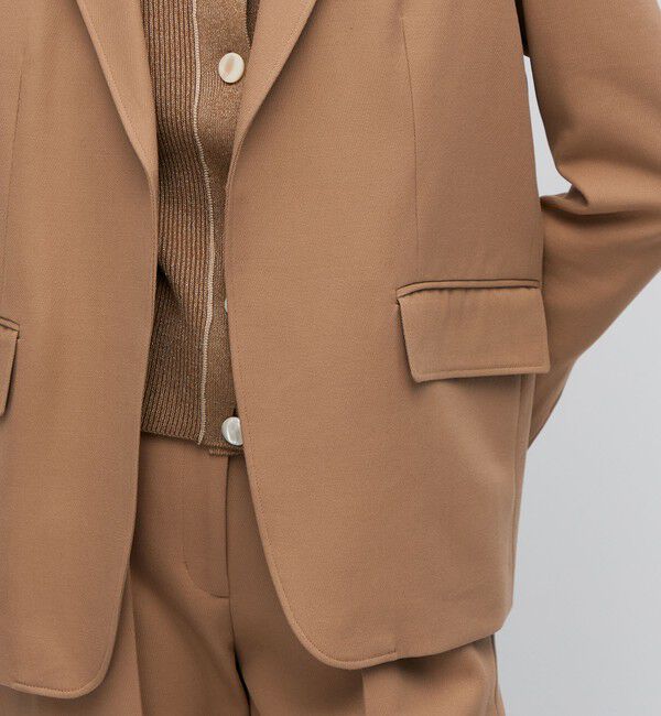 BACCA「コットンウールトリコチン ボックスジャケット」|テーラードジャケット|