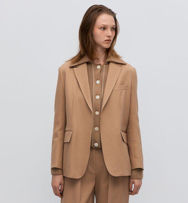 BACCA「コットンウールトリコチン ボックスジャケット」|テーラードジャケット|