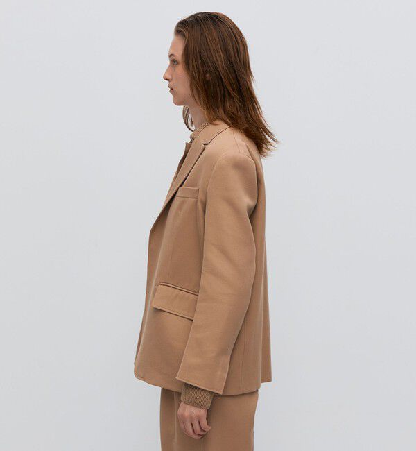 BACCA「コットンウールトリコチン ボックスジャケット」|テーラードジャケット|