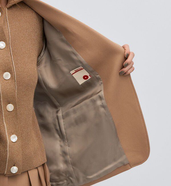 BACCA「コットンウールトリコチン ボックスジャケット」|テーラードジャケット|