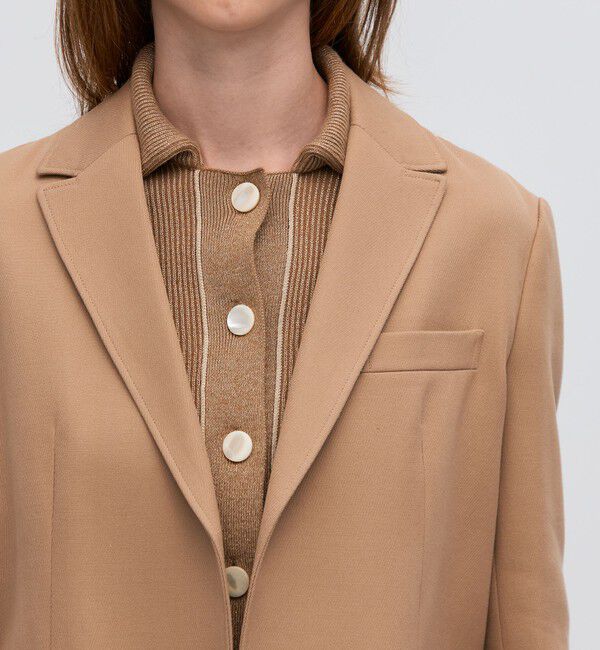 BACCA「コットンウールトリコチン ボックスジャケット」|テーラードジャケット|