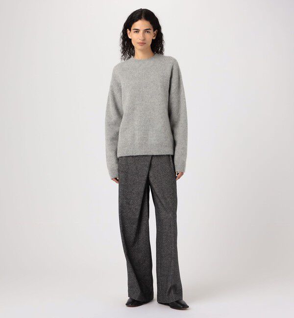 GALERIE VIE「ベビーアルパカボイルド クルーネックプルオーバー」|ニット・セーター|