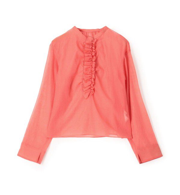 MACPHEE「シルクブレンドスラブ プルオーバーブラウス」|シャツ・ブラウス|33 ピンク