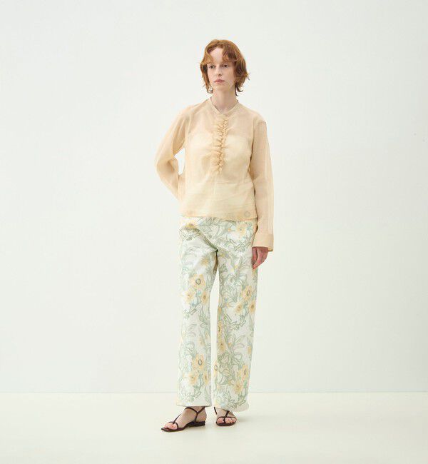 MACPHEE「シルクブレンドスラブ プルオーバーブラウス」|シャツ・ブラウス|